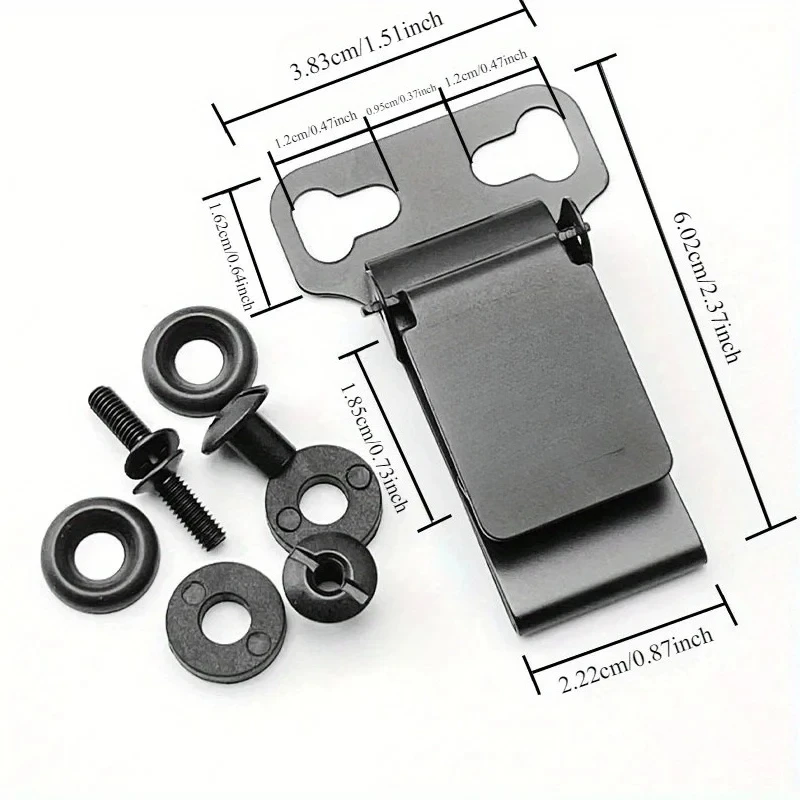 3 Pcs Kydex Clamp K Sheath Belt Clip Knife Waist Carry Practical Spare Accessories Replacement Parts Multifunctional Material