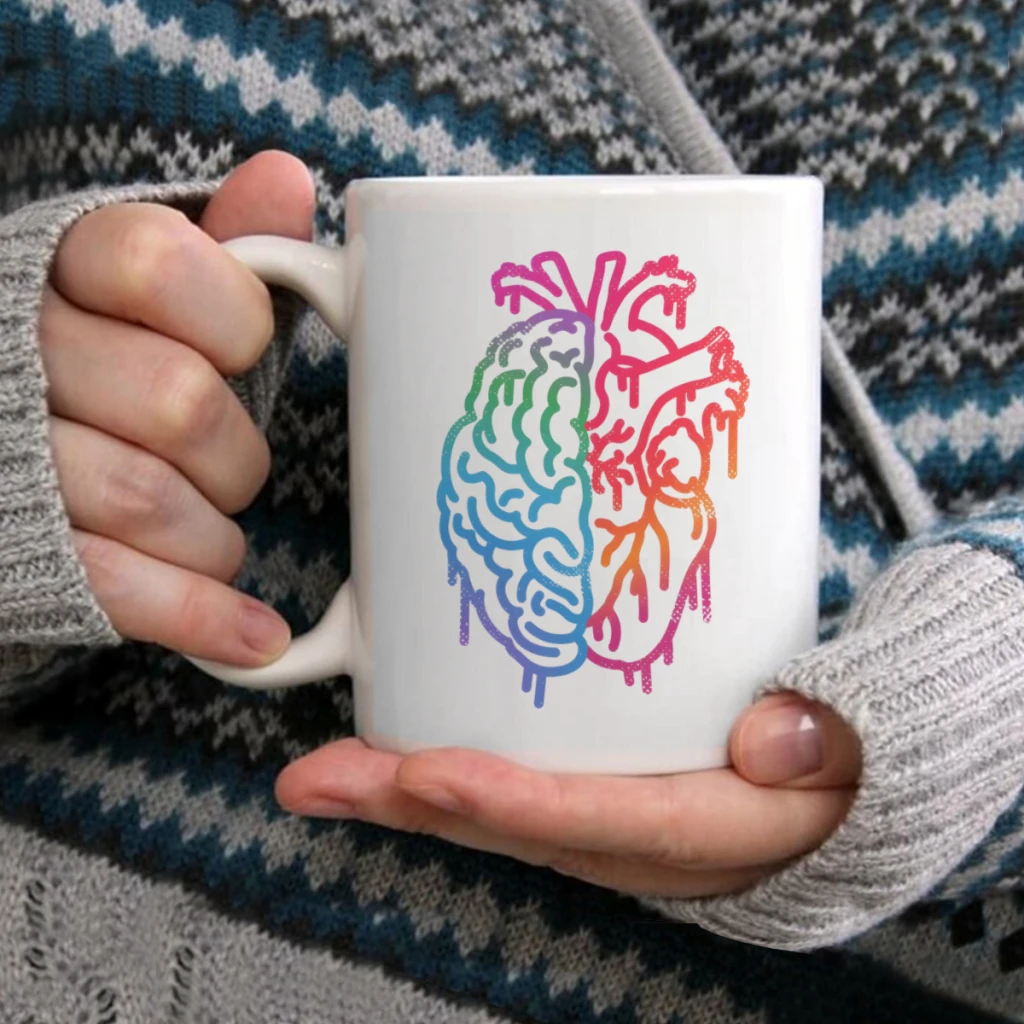 

Mind or feelingsCoffee Mug Tea Cup 11oz Coffee Cup Funny Birthday Ceramic Mug Personalized Cup