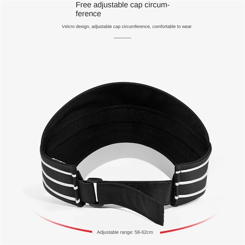 

AC22 Женская шляпа для гольфа без крыши, дышащая солнцезащитная кепка для гольфа, впитывающая пот, внутренняя шляпа с плоским язычком, черный + белый