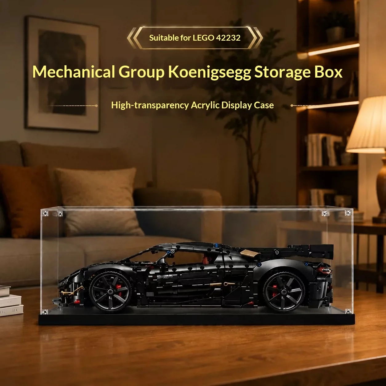 Suitable for LEGO 42232 Koenigsegg Display Box Mechanical Set Racing Building Blocks Sports Car Transparent Building Storage Box