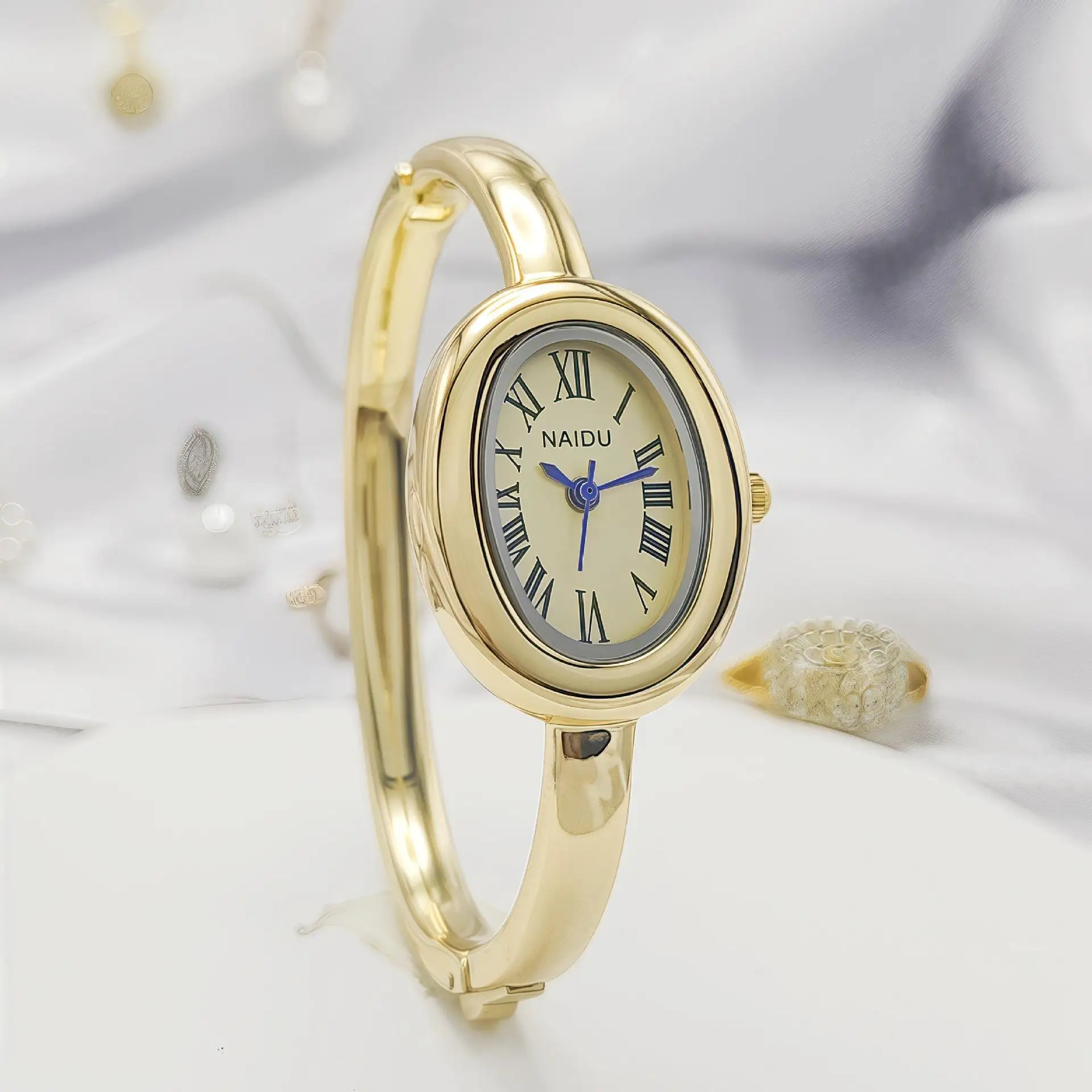 2025 New Oval Beautiful Ladies Watches for Women Girl Simple Silver Gold Cute Quartz Elegant Minimalist Wristwatches