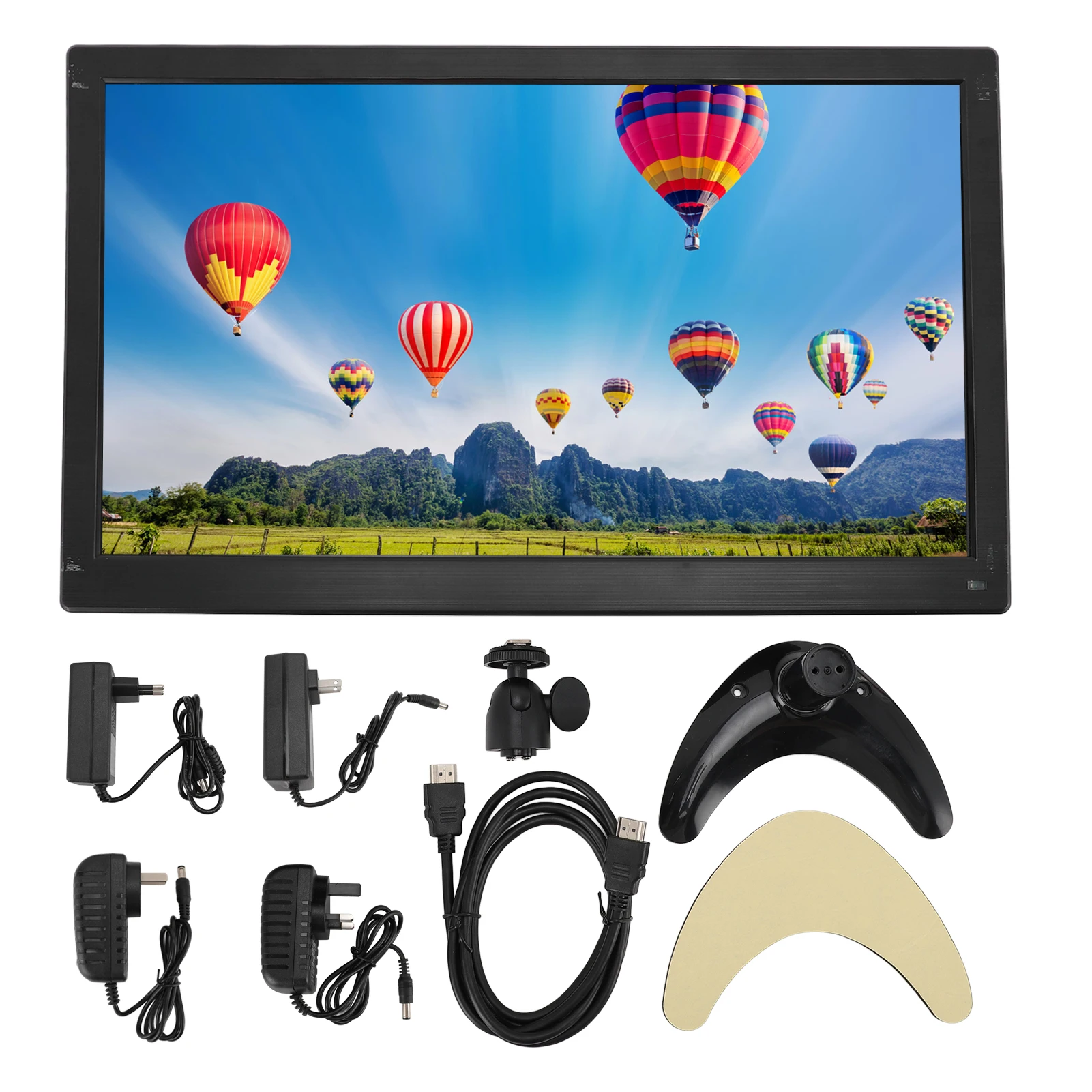 شاشة خارجية 15.6 بوصة مع مكبر صوت 1920x1080 BNC AV VGA HD واجهة الوسائط المتعددة USB شاشة عرض خارجية لتلفزيون الكمبيوتر RasPi