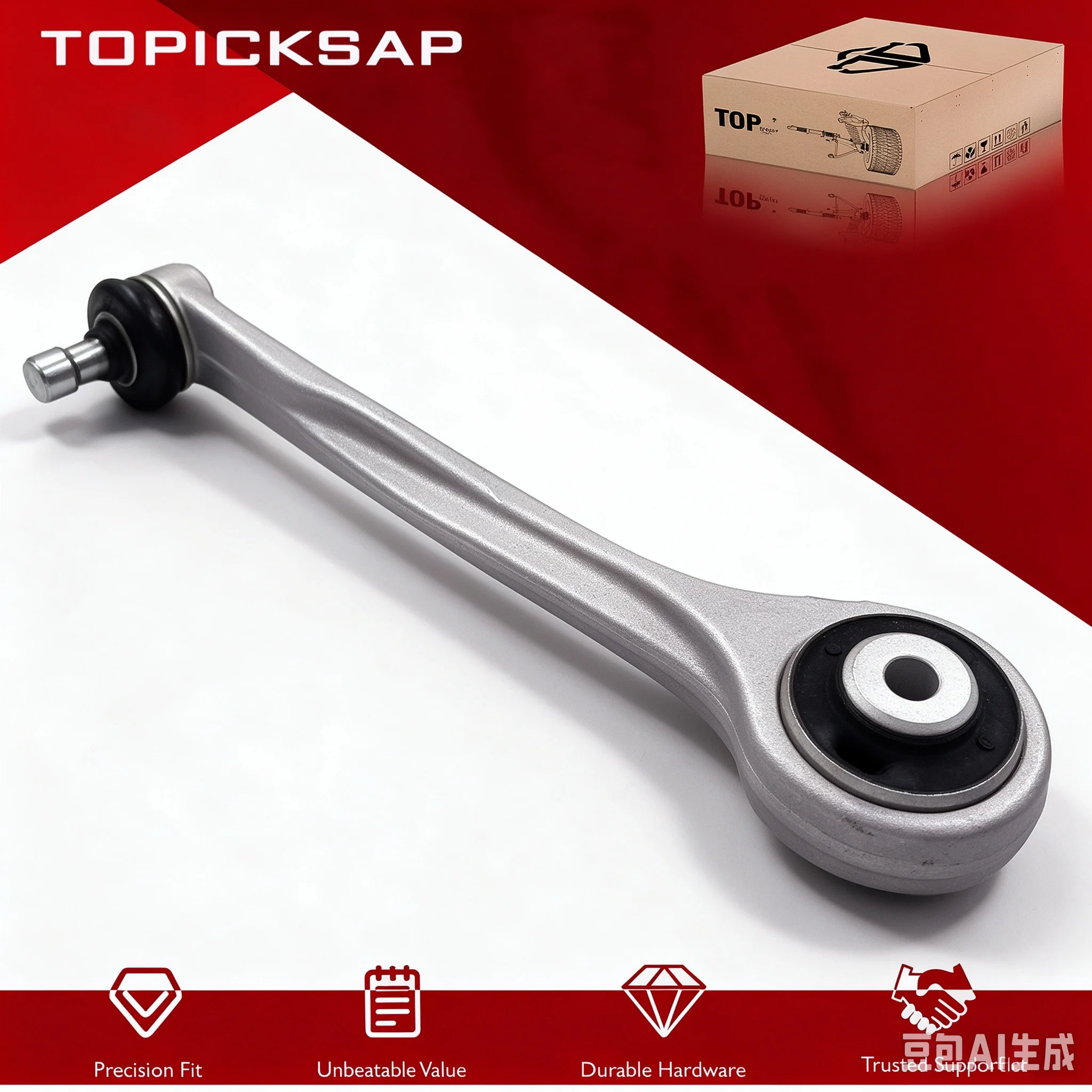 TOPICKSAP 1Pc Front Upper Straight Control Arm L/R for Audi A4 Quattro/A5/S4/S5/Q5 B8 2008-2016 Suspension 8K0407505N 8K0407506N