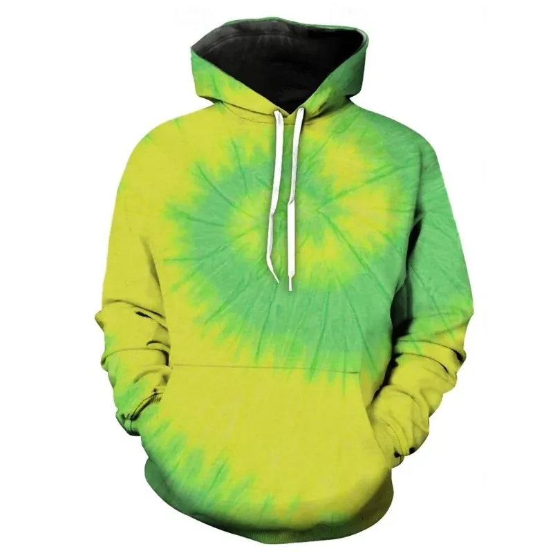 2025 جديد ثلاثية الأبعاد مطبوعة الخريف التعادل صبغ نمط الرجال والنساء المتضخم ملابس رياضية ملونة Harajuku Y2K البلوز عادية