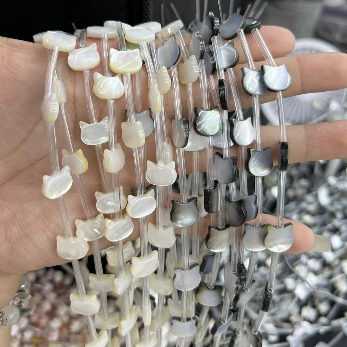 

10mm Fine Natural Freshwater Shells Small Cat Heads Beads Jewelry Making DIY Necklace Bracelet Earrings Accessory Wedding Women