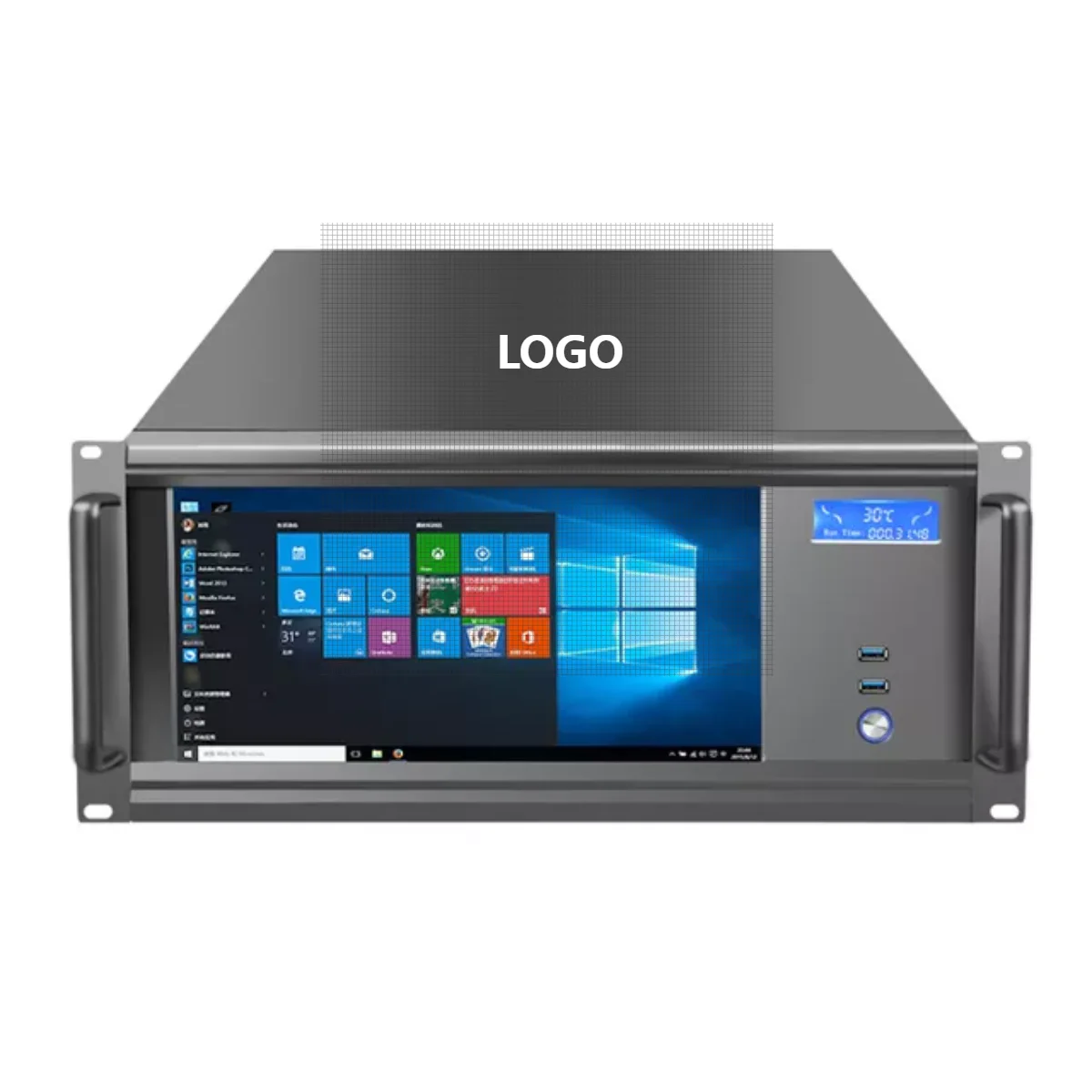 

New 5U Industrial pc case server chassis with LCD touch HD screen aluminum panel 6 connectors