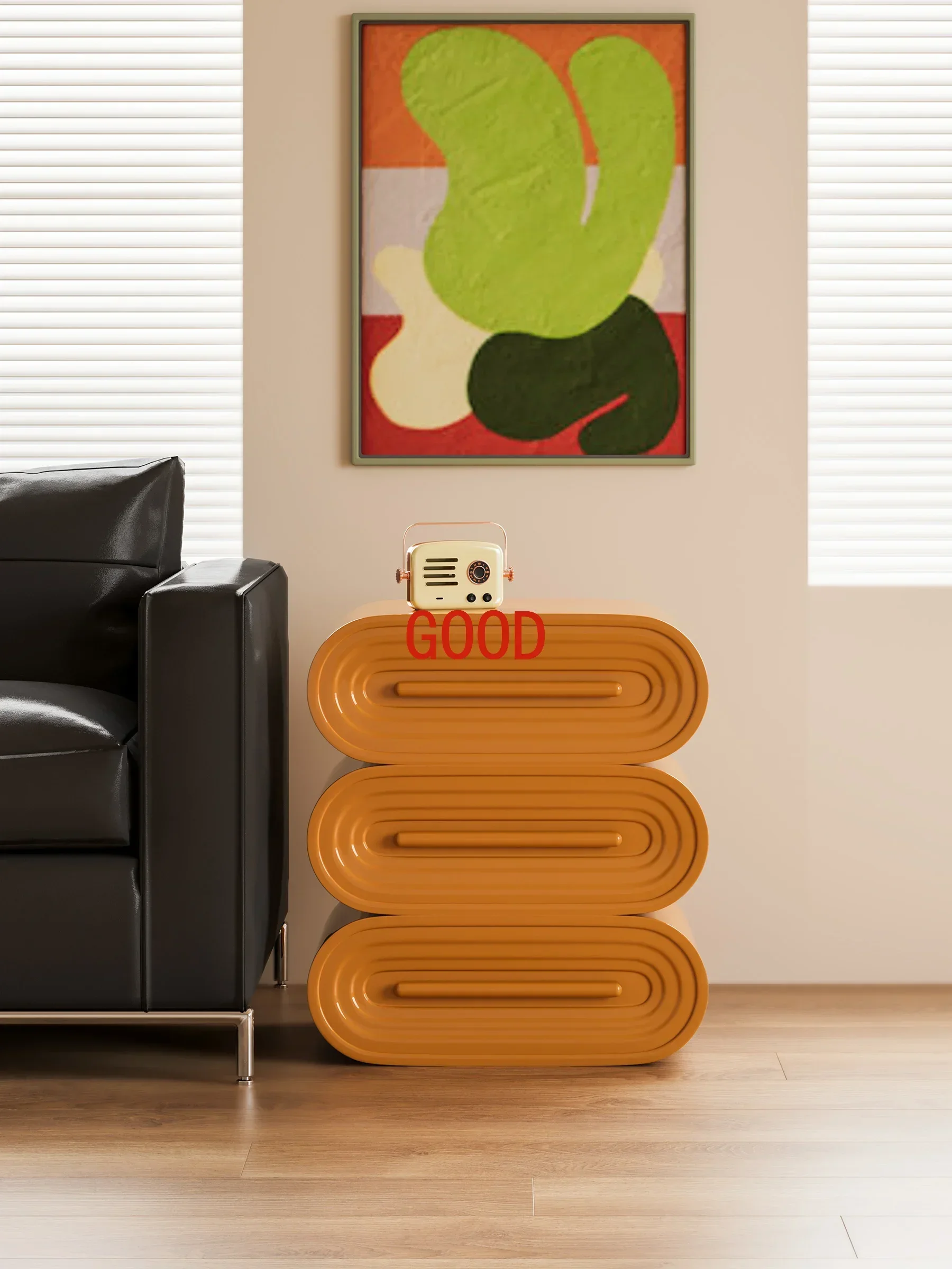 Comodino classico semplice a tre strati Comodino Comodino Piccolo appartamento Armadietto di lusso leggero