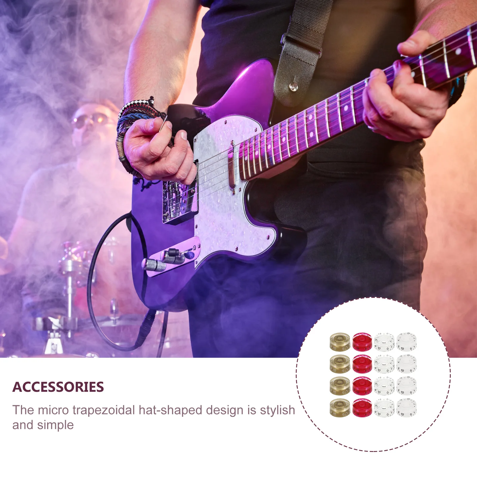 

16Pcs Guitar Potentiometer Knob Acrylic Volume Control Durable Practical Guitar Supply Accessory Potentiometer Caps