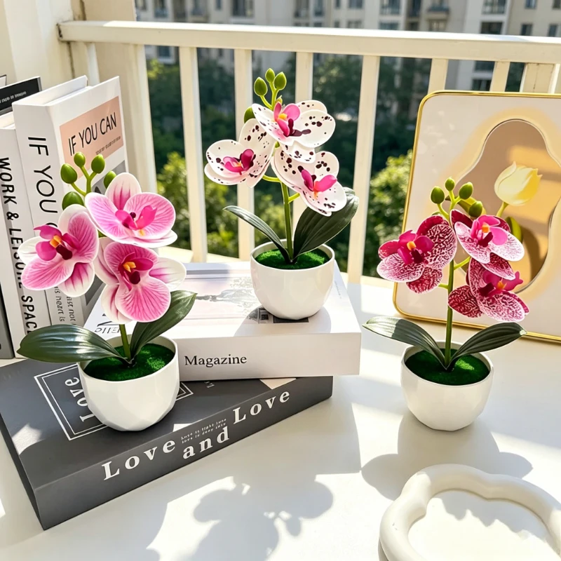 3pcs Artificial Phalaenopsis O - Orchid Phalaenopsis recension och pris
