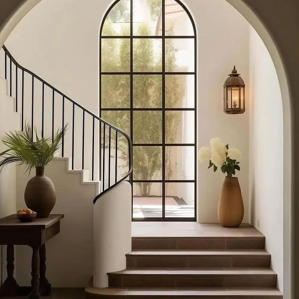 15 عبوة من 44 درابزينًا من الحديد المجوف، وقطر نصف بوصة، ودرابزين سلم مستقيم أسود لإعادة التشكيل