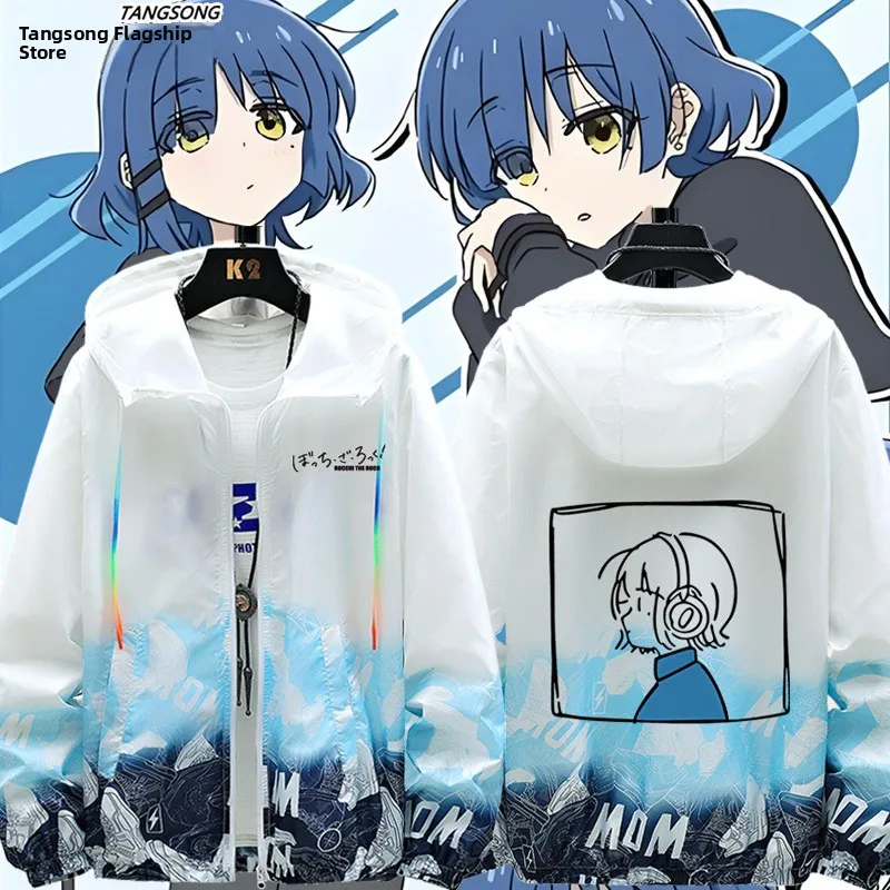 Chaqueta ultraligera de protección solar para hombre y mujer, estilo rock anime, colaboración con Pocky-San, corte holgado, c...