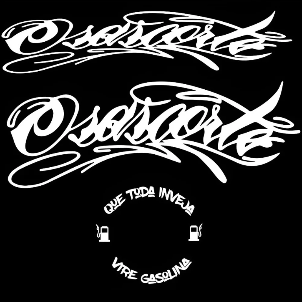 

1 комплект, наклейки для мотоцикла Que Tida Inveia в стиле граффити, забавные наклейки для топливного бака, шлема, крыла, водонепроницаемые самоклеящиеся виниловые наклейки