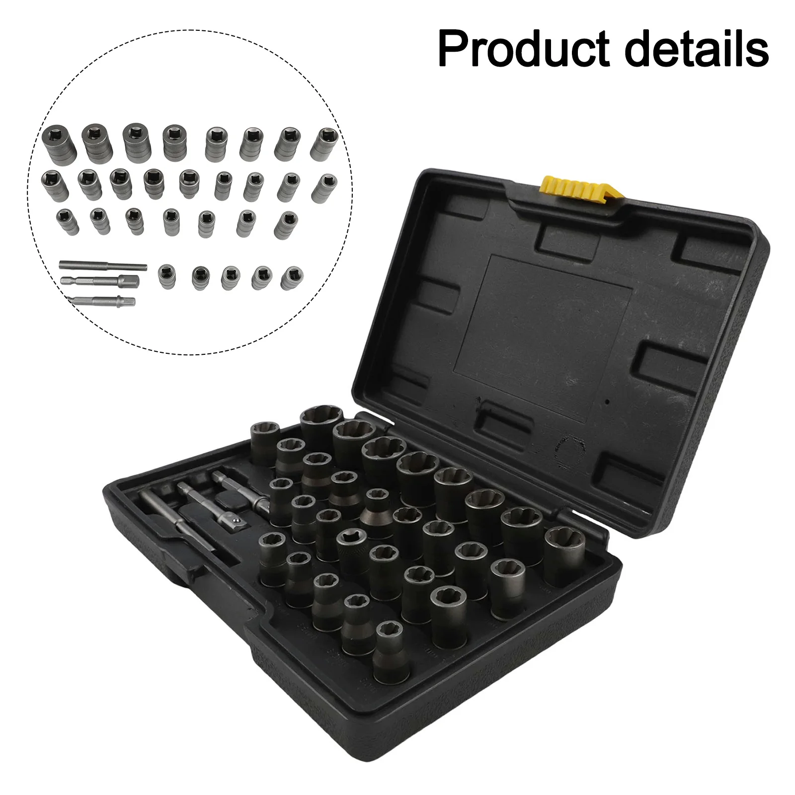 

Expertly Designed 32 Pcs Bolt Remover Set Tailored to Tackle Difficult Fasteners Equipped with Functional Adapters