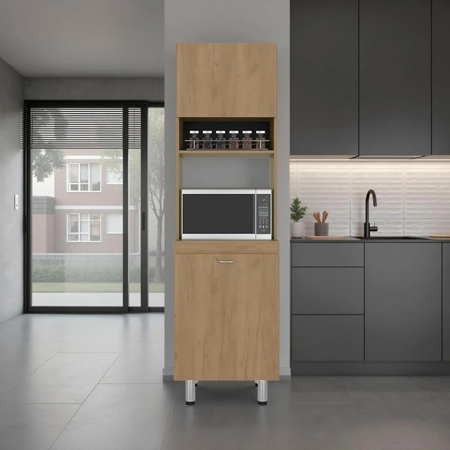 Tall Kitchen Pantry Cabinet, 76.8