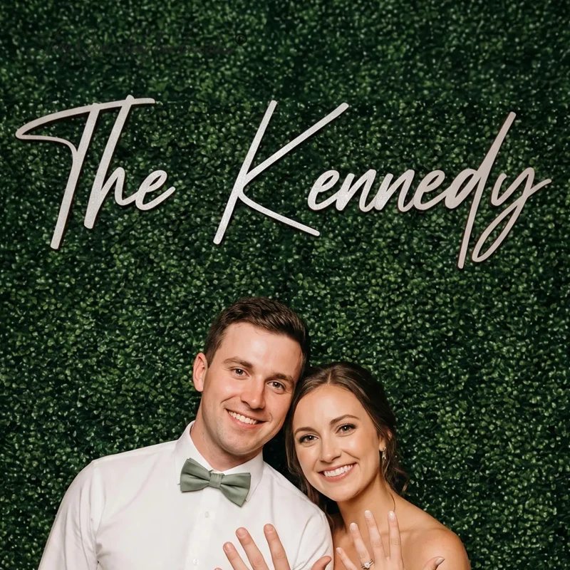Custom Wedding Sign: Personalized Wooden Name Sign,Wedding Backdrop Decor,Wedding Welcome Sign,Last Name Sign,Mr and Mrs Sign,We