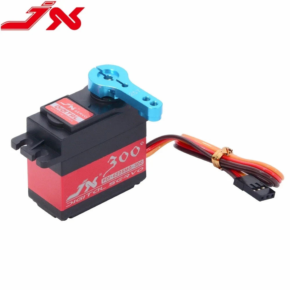 JX PDI-6225MG-300 °   300 graus 62g 25kg 4.8-6V 0.21Sec Servo digital de engrenagem de metal de alta precisão para carros RC aeronaves de braço robô
