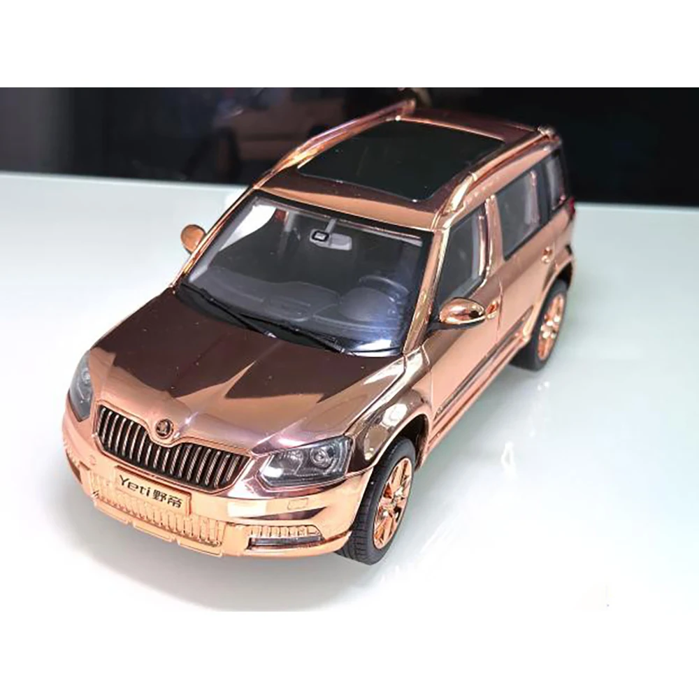 Die-cast 1:18 Scale Skoda Yeti Suv Electrolytic Gold Rare Alloy