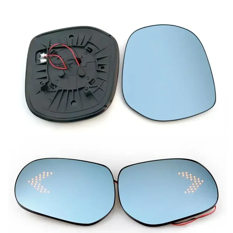 Rearview Side Mirror Blue Glass Lens LED Indicator For Toyota Prado LC150 10-17 Land Cruiser LC200 08-17 Heated Wide Angle