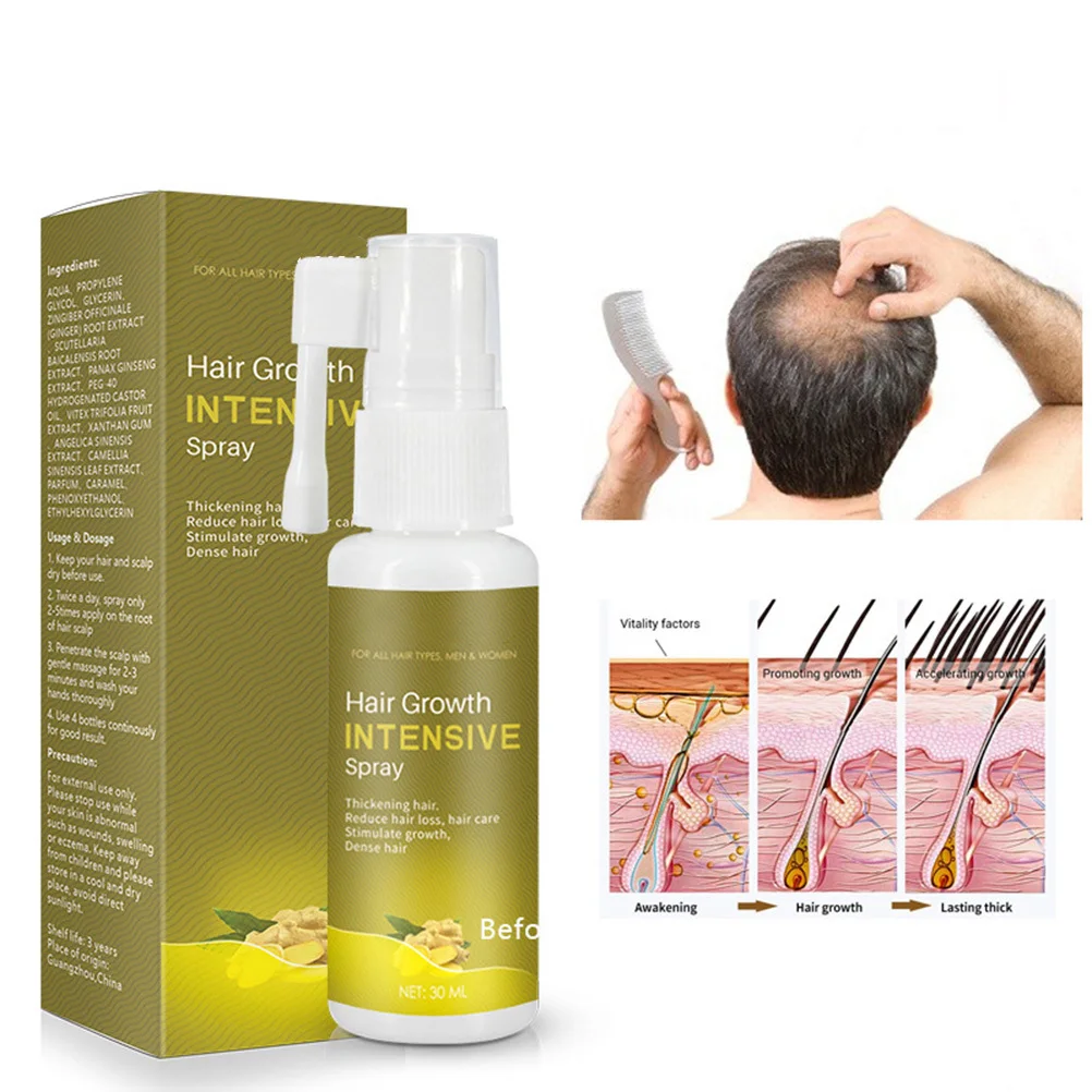 بخاخ مكافحة تساقط الشعر 30 مل للعناية بالشعر للرجال والنساء ويقوي الجذور ويمنع الكسر #4