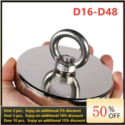 Super Strong Neodymium Fishing Magnets Heavy Duty Rare Earth Magnet with Countersunk Hole Eyebolt for Salvage Magnetic Fishing