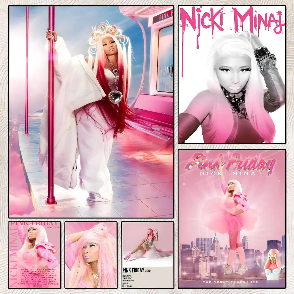 Nicki Minaj Classic Album P-Pink Friday 2 Poster Decorative Wall Art Stickers Mural For Home Living Room Hallway Decor Gift
