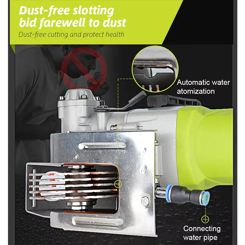 220V Electric Wall Chaser Groove Cutting Machine 4000W Circular Saw Concrete Steel Slotting Cutter for Home Improvement