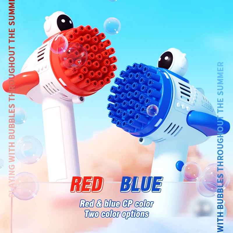 40 Hole Bubble Gun Full Automatic Handheld Electric Bubble Blowing Machine Summer Beach Outdoor Toy for Kid Boys Girls Gift