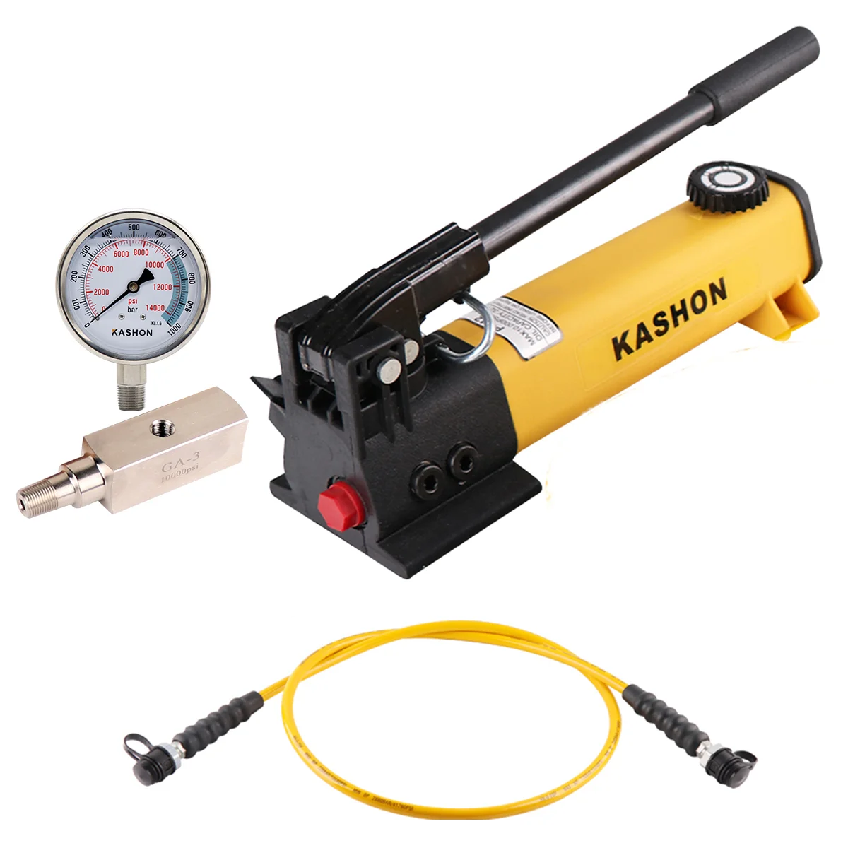 P-142 Complete Set, Design Two Speed Hydraulic Hand Pump Manual Pump Set With Hoses