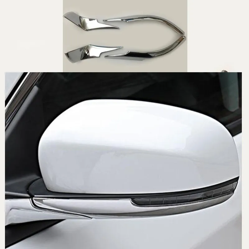 For Jeep Compass 2017 2018 2019 2020 ABS Chrome Side Door Rear View Mirror Pillar Trim Cover Anti-Rub Strips Stick Frame 4pcs