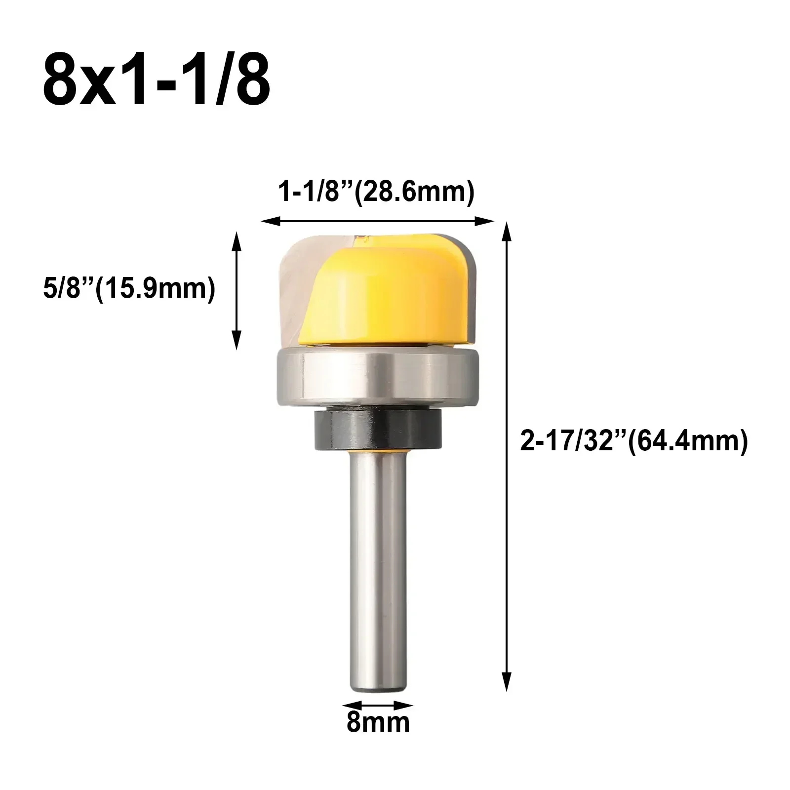 1PCS 8mm Shank Bowl And Tray Router Bit Round Nose Milling Cutter Home Woodworking Tool Accessories For Hand Making Drawer