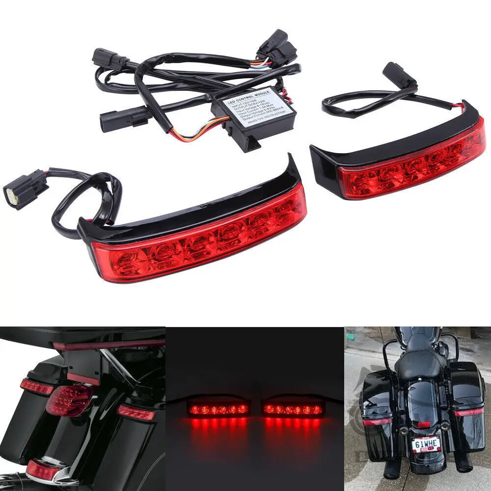 

Motorcycle Accessories LED Saddlebag Rear Turn Signal Light For Harley Touring Street Glide Road King FLHR Limited CVO 2014-2022