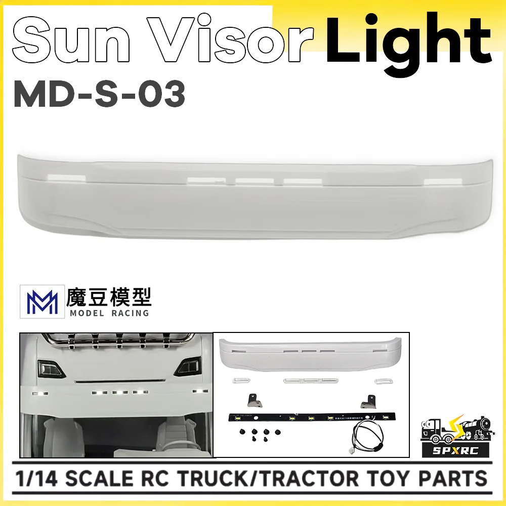 770S Sun Visor Light Lamp LED MD-S-03 No Painting Lamp Set For 1/14 Tamiyaa RC Dump Truck Tractor SCANIAA MODO Toy Model Parts