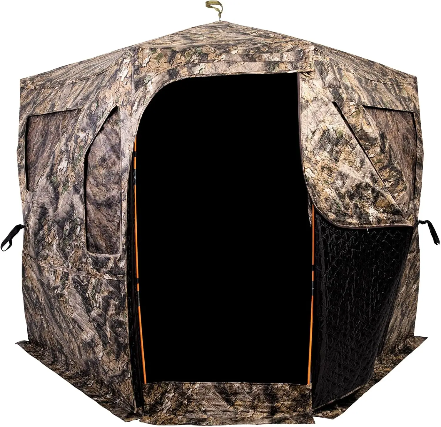 4 Person Insulated Hunting Blind Designed for Cold Weather in Mossy