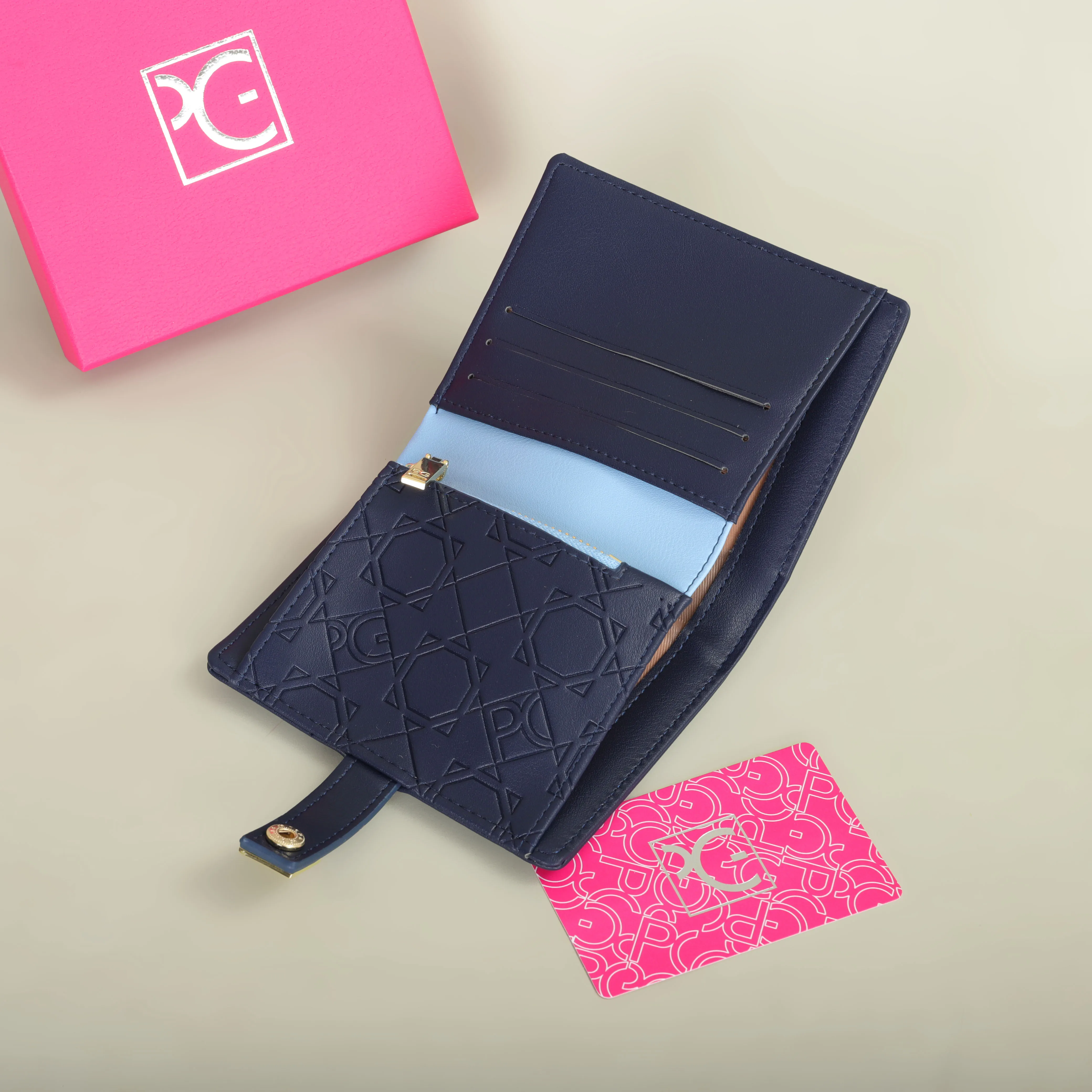 PG Wallet Fashion Classic Retro Damen-Universal-Geldbörse mit Buchstabendruck, tragbare Kartentasche, Zero Wallet – Detail 10