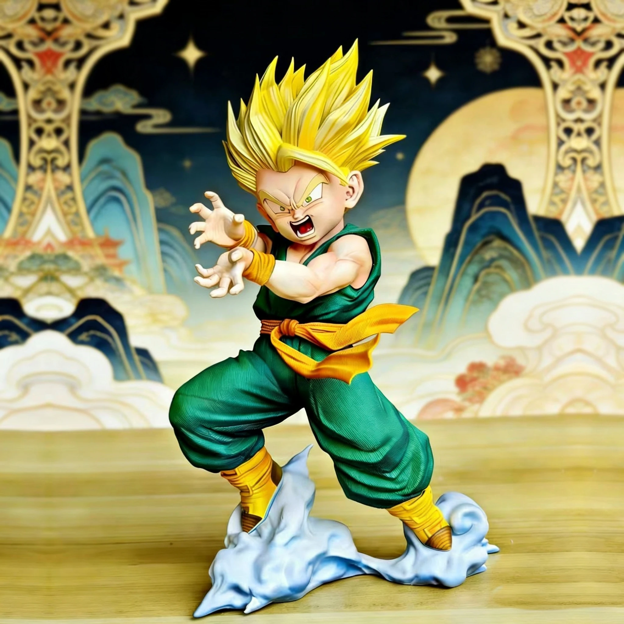 

Фигурка Dragon Ball Trunks Energy Wave Super Form SSj3, 8,26 дюйма/21 см, подвижная, из ПВХ, для битв, любимая аниме-игрушка, подарок