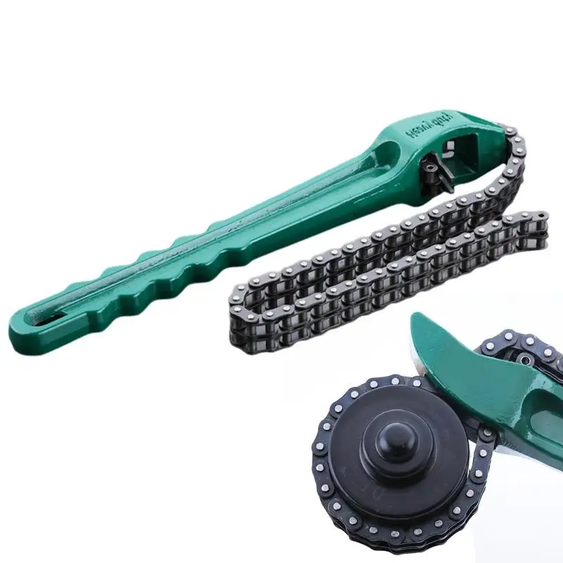 Chain Wrench Tool com alça ergonômica para carros, ajustável Grip Spanner, filtro de óleo, acessórios para tubos, Heavy Duty Remoção