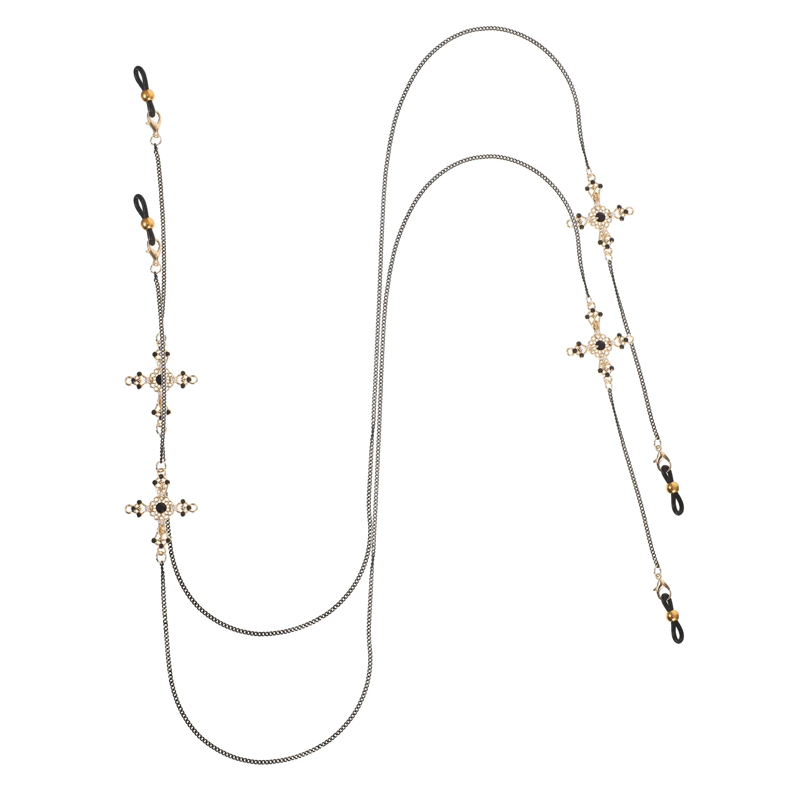 

2pcs Stylish Metal Eyeglass Chains For Women Halloween Theme Goth Lanyard Durable Copper Plastic Outdoor Daily Use Party