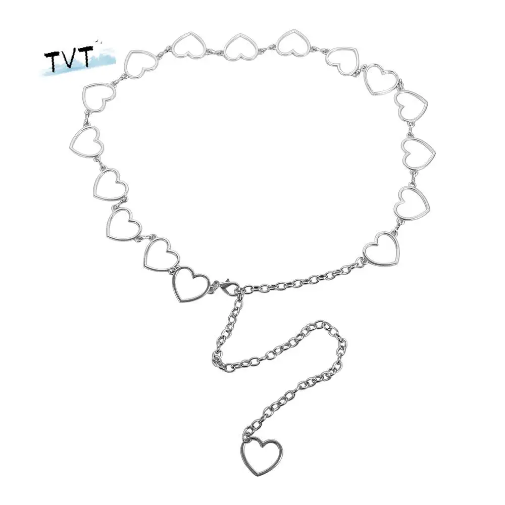 

Sexy Waist Ladies Metal Love Heart Women Pants Chain Heart Belts Waist Chain Waistband