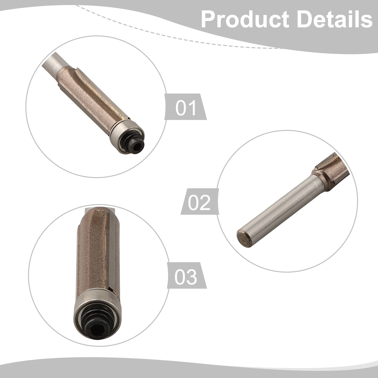 3 Flute Router Bit Wood Router Bit Woodworking Projects Flush Trimming Drill Bit High Cutting Efficiency Less Dust Production