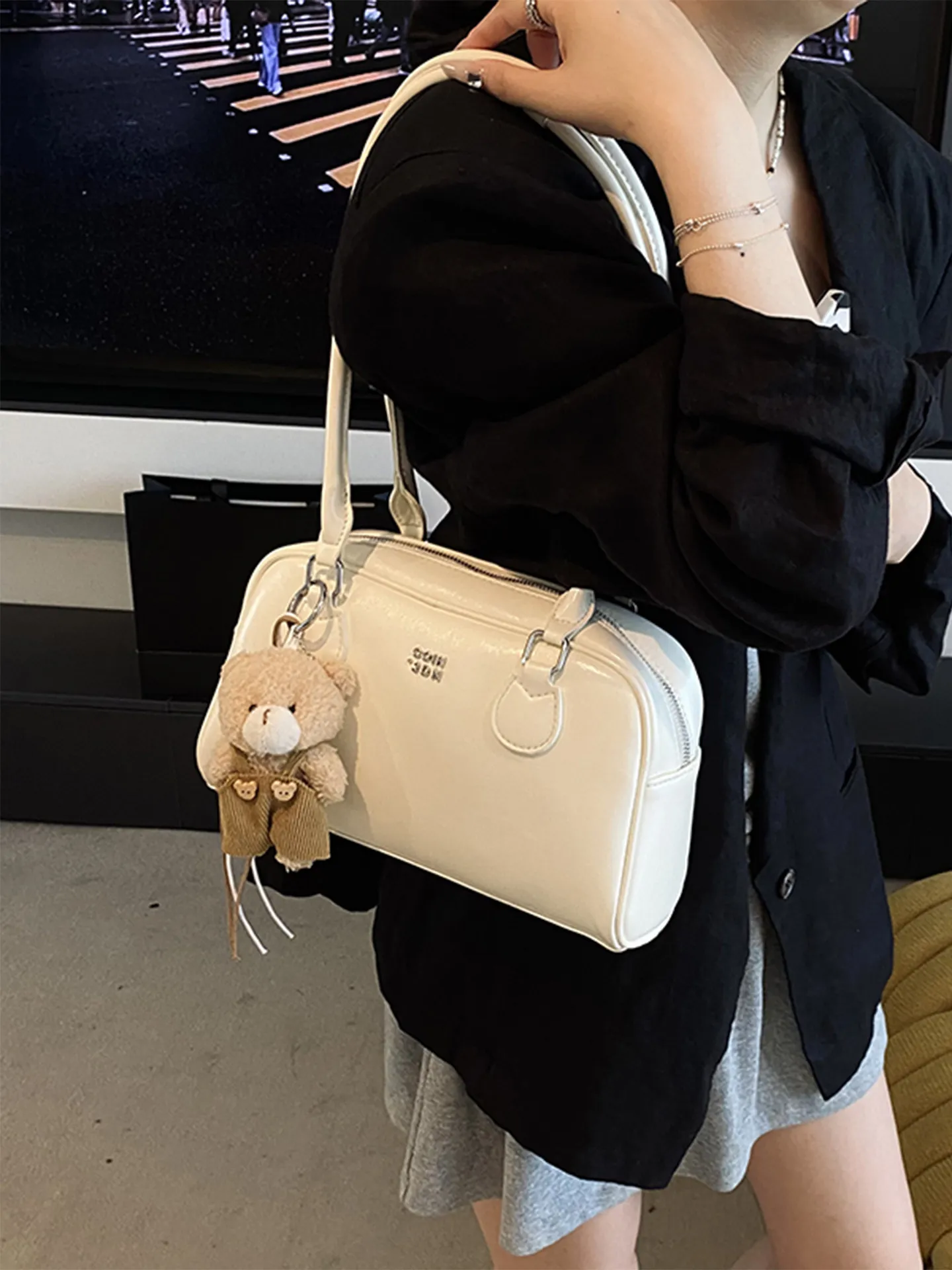 

Модная женская сумка для боулинга, дизайнерская сумка-подушка через плечо, большая сумка-бостон, стильная сумка-подушка, сумочка для девушек, Bolsa