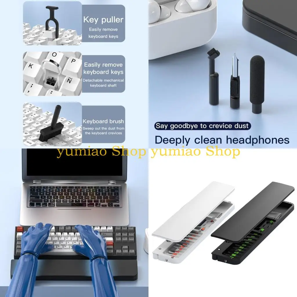 587B Keyboards Wrist Rest With 22 in 1 Cleaning Tool Springy Sponge Support For Work