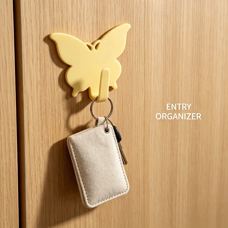 Butterfly Hook Strong Adhesive Wall Hook Cute Aesthetic Room Decoration No Drilling Needed