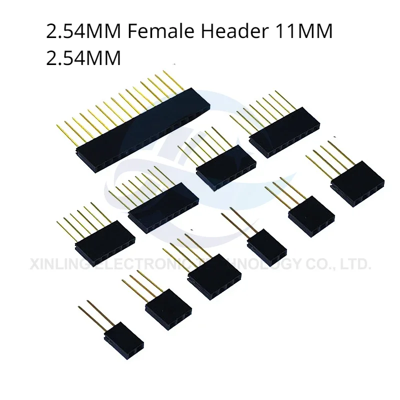 10 sztuk 1X2/3/4/6/8/10/15 Pin 2,54 MM Możliwość układania w stosy Długie nogi Femal Header dla Arduino Shield Stlxy