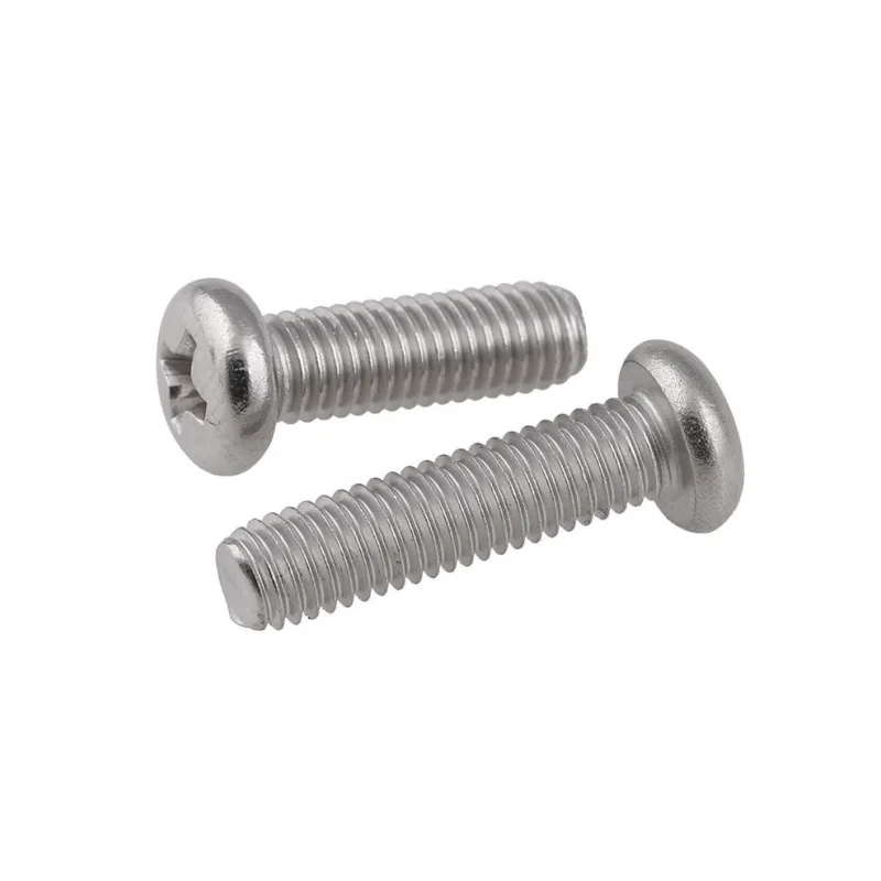 304 A2 Stainless Steel Mini Phillips Round Head Bolt M1 M1.2 M1.4 M1.6 M2 M2.5 Cross Recess Pan Head Machine Screws