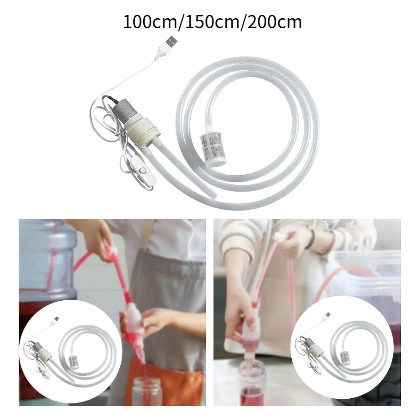 

Электрический сифонный самовсасывающий насос Насос для перекачки пива со шлангом, простой в использовании, для