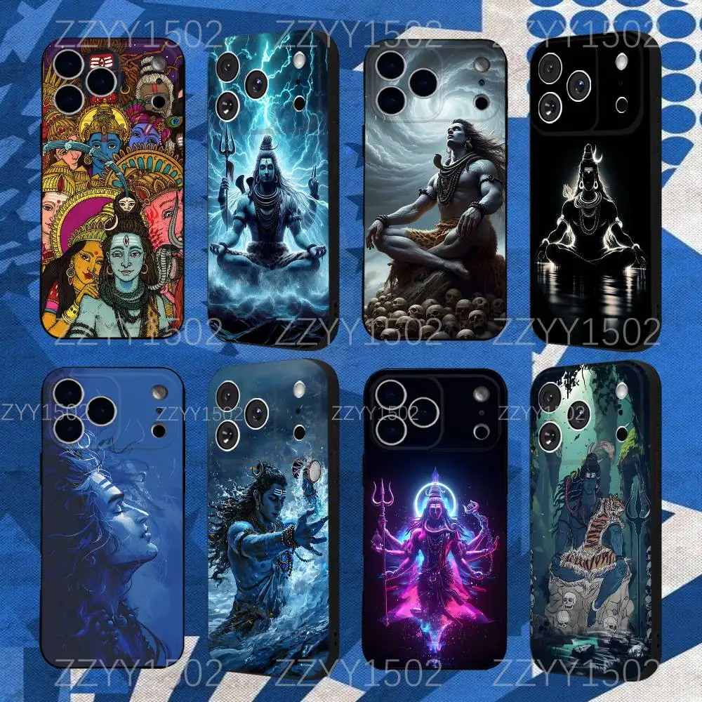 

Lord Shiva M-Mahadev Of India Phone Case For iPhone 17,16,15,14,13,12,Pro,Max,Plus,E,SE4,Air,Mini Black Funda Shell