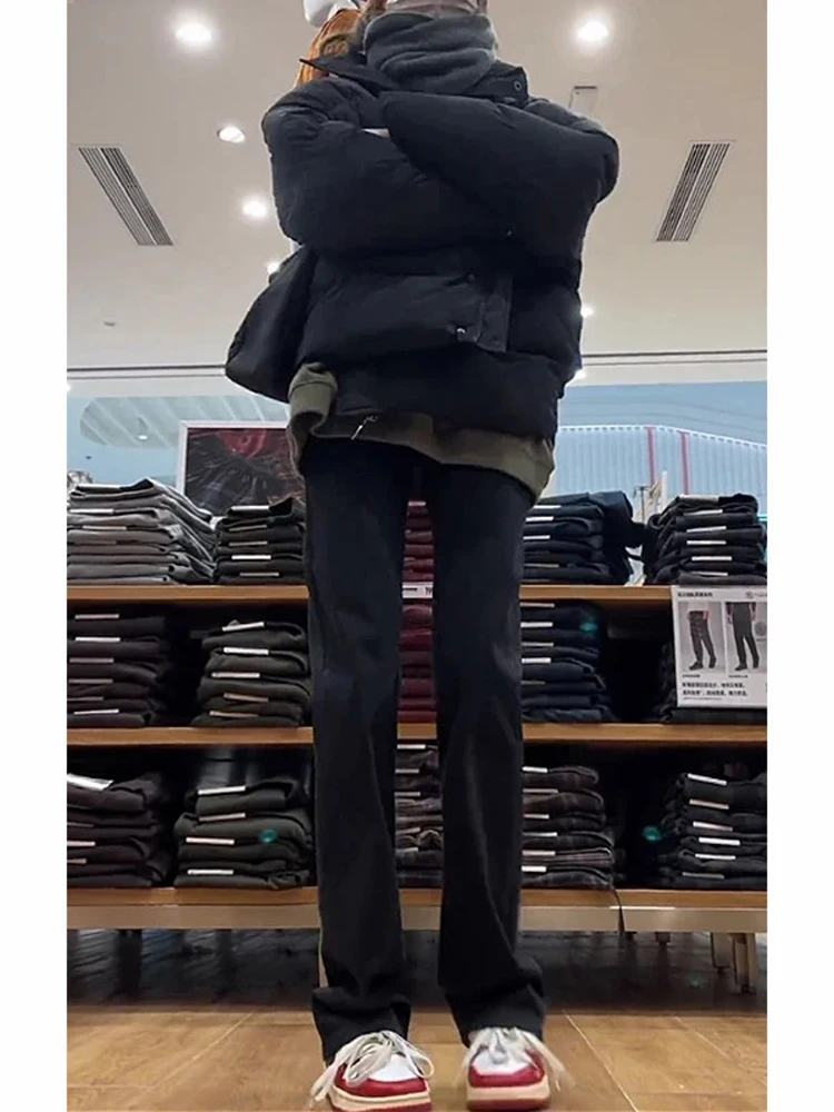 

Мужские прямые джинсы Bla Fce с подкладкой, облегающие, в американском стиле, из смесового хлопка и полиэстера, зимние, модные