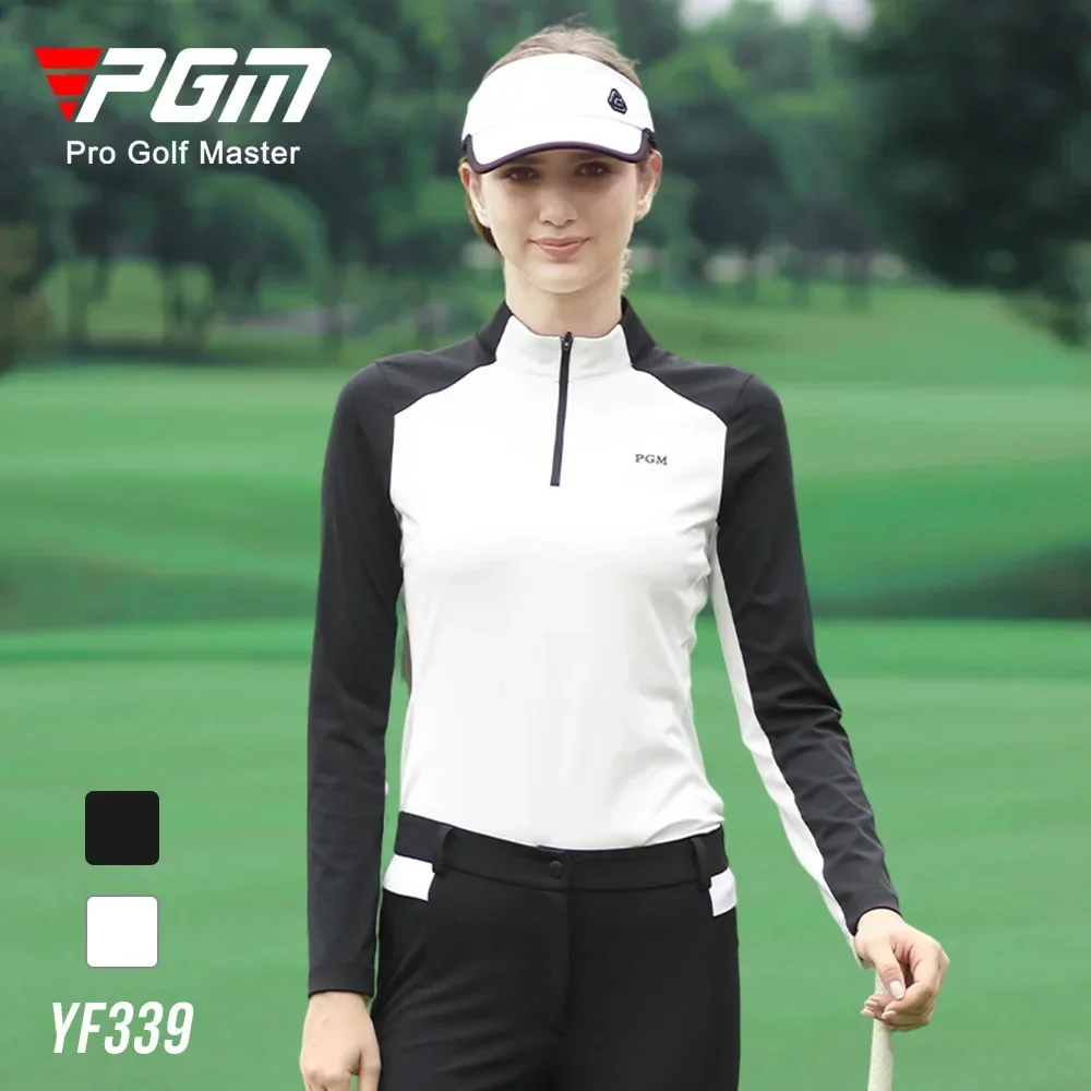 

PGM Golf Long-sleeved Women's Autumn and Winter New High Elastic Warm T-shirt All-match Thin Golf Women's Suit