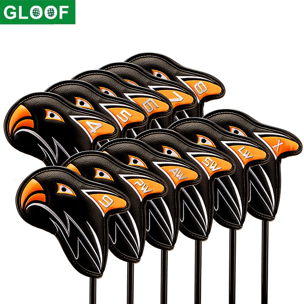 Waterproof Eagle Golf Club Iron Cover Golf Iron Head Covers Golf Club Iron Headovers Wedges Covers 11pcs/set