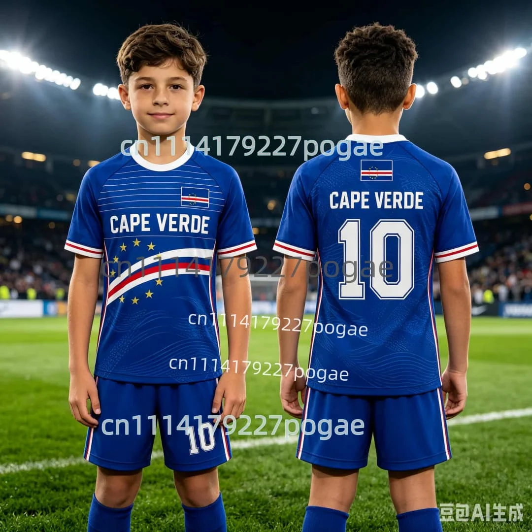 Cape Verde Soccer Jersey 2026 Cabo Verde Football Shirt Kids Kit Children Football Training Uniform Men Women T-Shirt